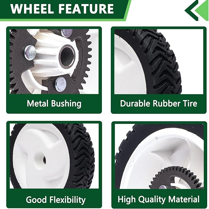 2 Pack 8"X2" Wheel Gear Assembly Rear Wheel Drive Recycler Mower fits models 105-3036