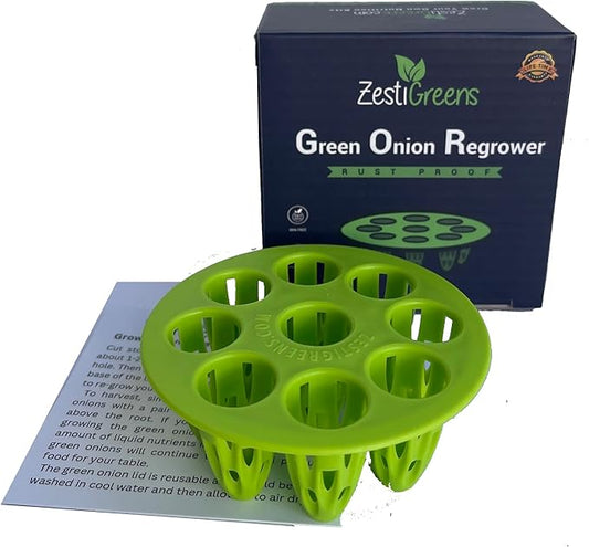 Easiest Green Onion Regrower. Includes Ergonically Designed Lid & Instructions for Beginners. Save Money with This Cool Kitchen Regrower