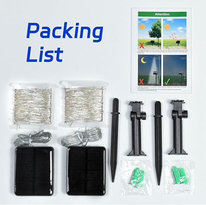 Red White and Blue Solar Fairy Lights, Memorial Day Lights Waterproof Outdoor 39.4ft 120LED 8 Modes Memory Function Independence Day Memorial Day Decorations, CS-SL-5M