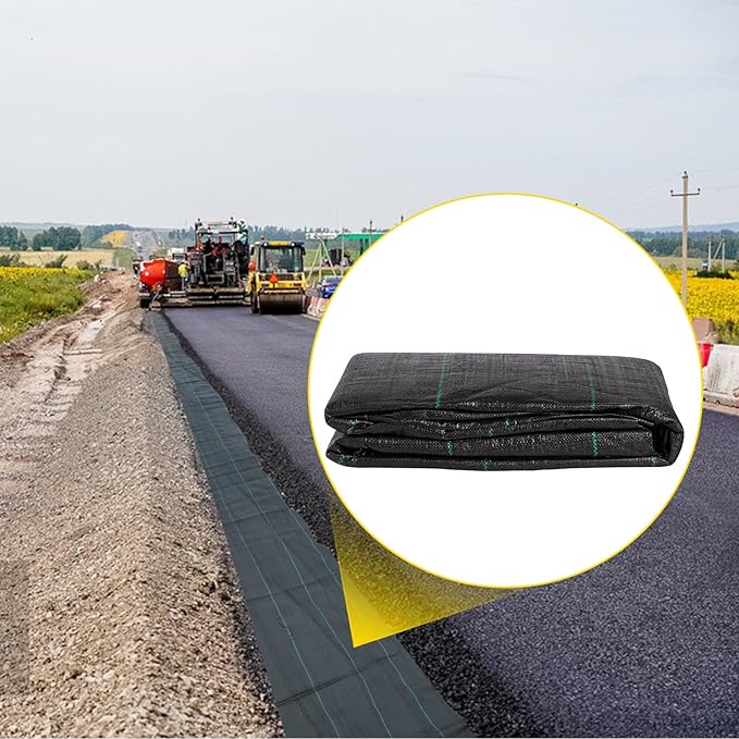 VEVOR Driveway Fabric, 12.5x30ft-3.5oz Woven Landscape Fabric, Weed Fabric Barrier Heavy Duty, Garden Fabric Weed Barrier, Weed Control Fabric, Geotextile Fabric, Weed Block Gardening Mat, Landscaping