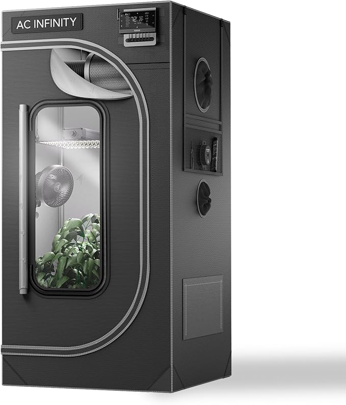 AC Infinity CLOUDLAB 632, Advance Grow Tent 3x2, Thickest 1" Poles, 2000D Mylar Canvas, Lab-Tested Highest Reflectivity, Largest Zipper Window, Controller Mount Plate, 36" x 24" x 72" Indoor Growing