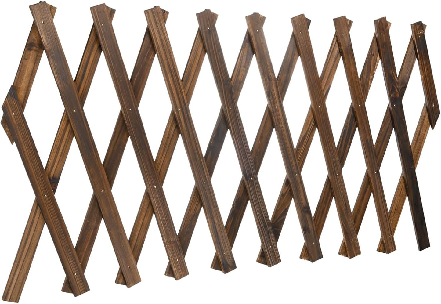 2-Pack Expandable Willow Trellis, 12" x 75" Wooden Lattice Panels Wall Fence for Outdoor Yard Climbing Plants Vine Balcony Patio Decor, Expandable Plant Support Trellis