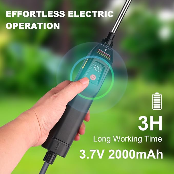 Battery Powered Garden Sprayer 2.4 Gallon Electric Pump Backpack Sprayer with USB Rechargeable Handle, Telescopic Wand, Adjustable Strap and 3 Mist Nozzles for Yard, Lawn, Cleaning 9L