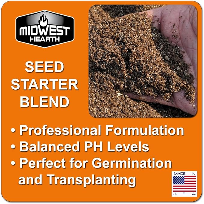 Seed Starter Natural Potting Soil Mix for Germination and Growth (Made in USA) (4 Dry Quarts)