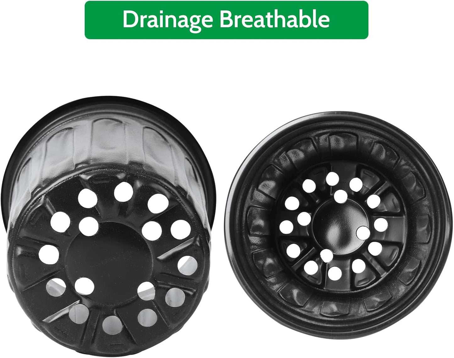 JERIA 50-Pack 1 Gallon Flexible Plant Nursery Pots with 50Pcs Plant Labels,Thickened Soft Plastic Seedling Pots,Seed Starting Pot Flower Plant Container for Succulents，Seedlings