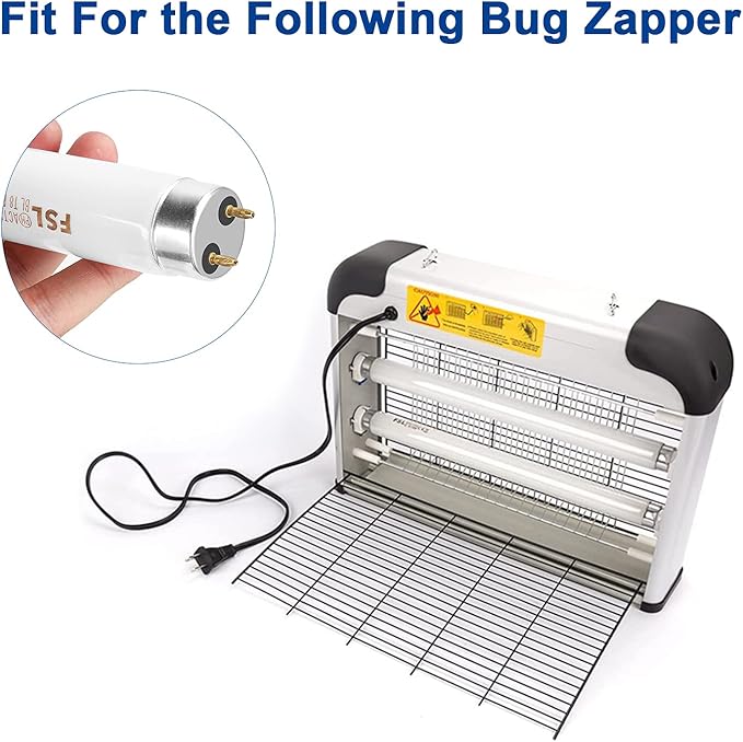 Ultraviolet Tubes 10W 2-Pack for Electric Bug Zapper, Mosquito Insert Killer, Home Pest Control UV Light Tube Electronic Lamp, Replacement UV T8 Lamp Bulb Light Tube for 20 Watt Insect Killer