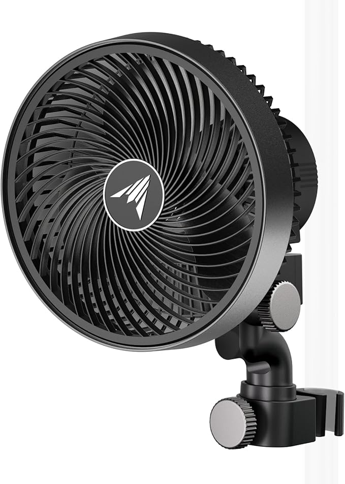 AC Infinity CLOUDRAY S6, Grow Tent Clip Fan 6” with Redesigned Long-Life EC Motor, Custom 10 Dynamic Wind Speeds and 10-Level Oscillation, Weatherproof IP-54, for Hydroponics Circulation Cooling