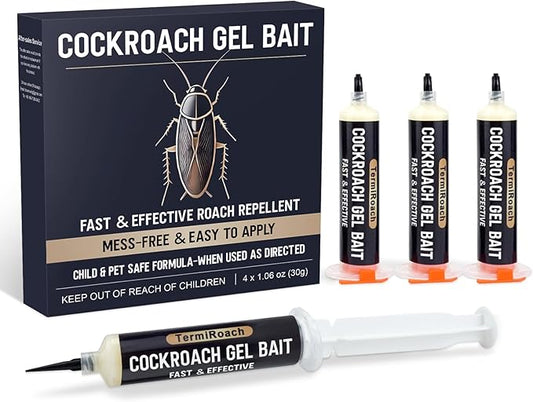 Cockroach Gel Bait Pen - Cockroach Repellent Indoor Roach Attractant with Plant-Based Formula and Essential Oils, Non-Toxic & Family Safe