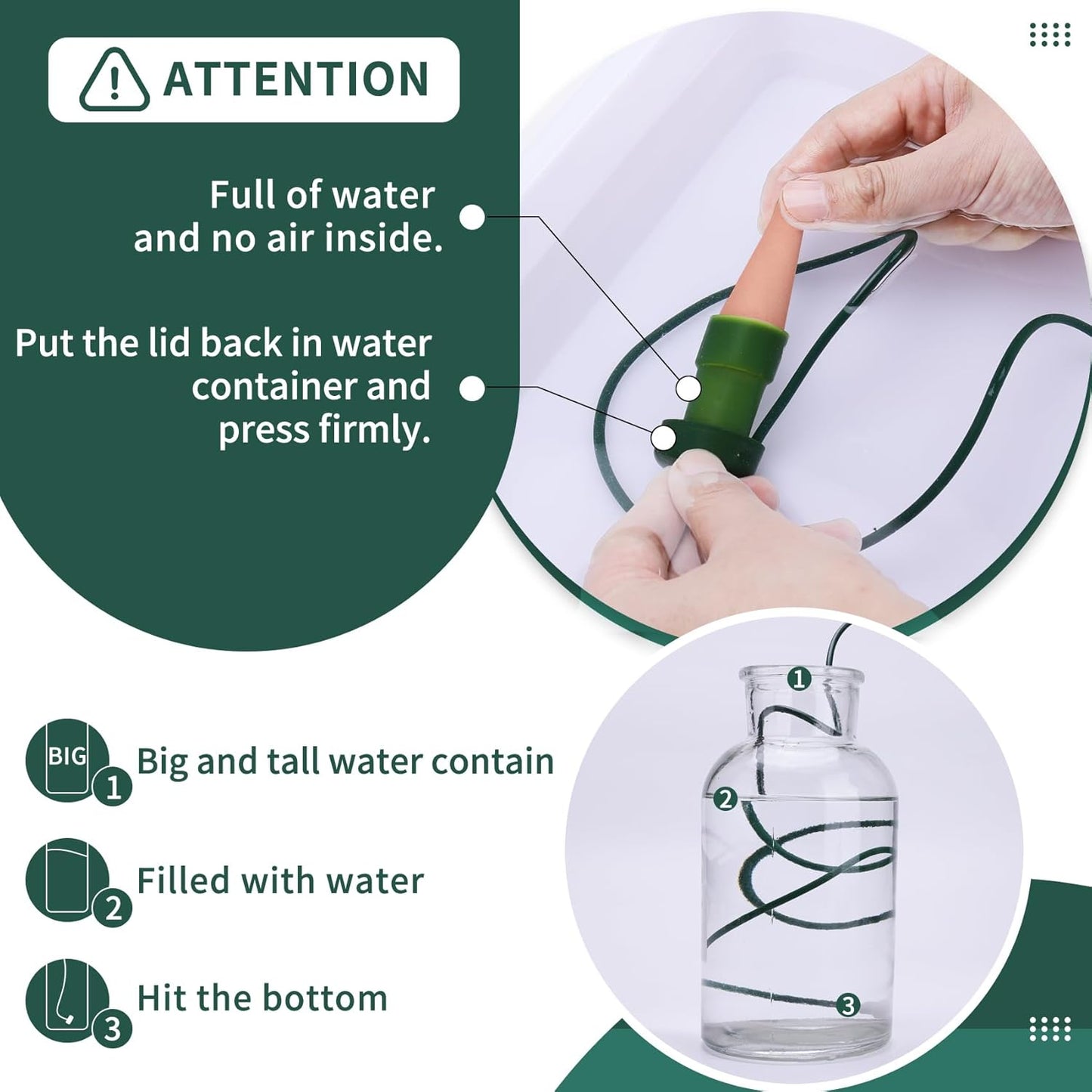 BYDOLL Plant Self-Watering Stakes Automatic Dripper Watering Spikes for Indoor Outdoor Bonsai,Houseplant Insert Devices for Vacation Garden use,Drip Irrigation System for Plant 10 Pack
