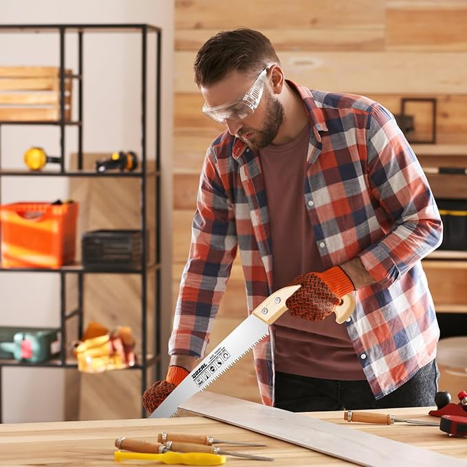 13 Inch Pruning Hand Saw for Tree Trimming, Outdoor Camping, Gardening, and Bushcraft, Heavy Duty Manual Saw for Branch Cutting and Landscaping Tasks