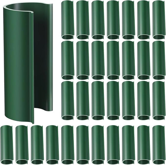 Jetec 32 Pcs PVC Pipe Clips Pool Cover Clamps for Above Ground Pool Greenhouses, Row Covers, Garden, Shelters, Bird Protection, 2.4 Inch Long(for 1 Inch PVC Pipe,Green)