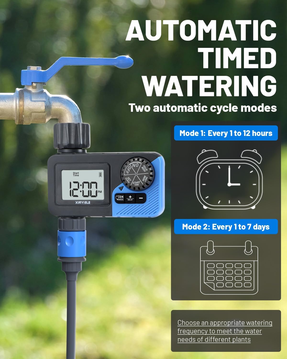 Smart Sprinkler Timer, Programmable Garden Smart Hose Watering System Equipment for Garden, Automatic Irrigation for Yard/Lawn, 1 Outlet