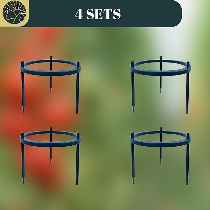 Small Tomato Cage for Pots Mini Tomato Cage Trellis 9'' Each 36'' in Total with Gloves