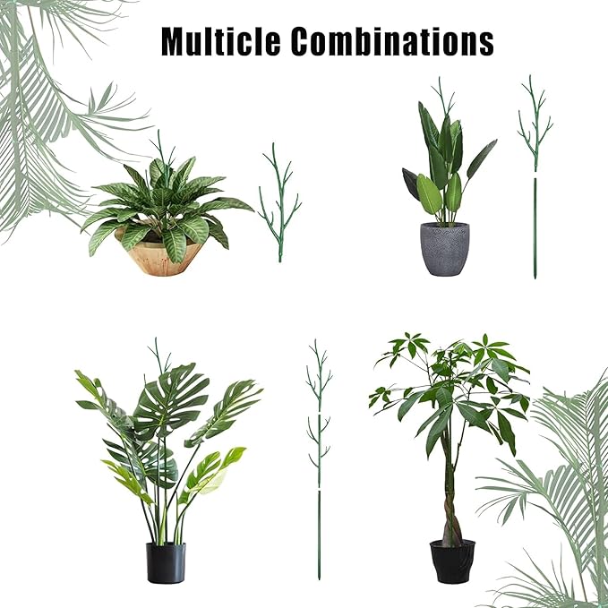 3 Pack Plant Support Stakes for Indoor Plants, Climbing Plant Support Structures for Pothos, Monstera, Philodendron Garden Plant Stakes with Twist Ties, Plant Ties and Scissor