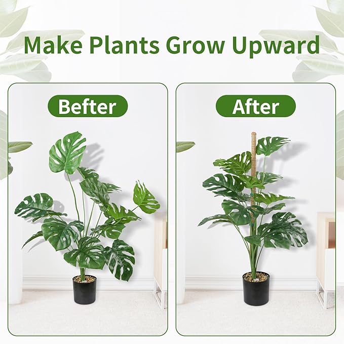 2 Pack Moss Pole, LveSunny 29 Inch Bendable Moss Pole Monstera Plant Support, More Flexible and Corrosion-Resistant Monstera Plant Support, Suitable for Potted Plants to Grow Upwards