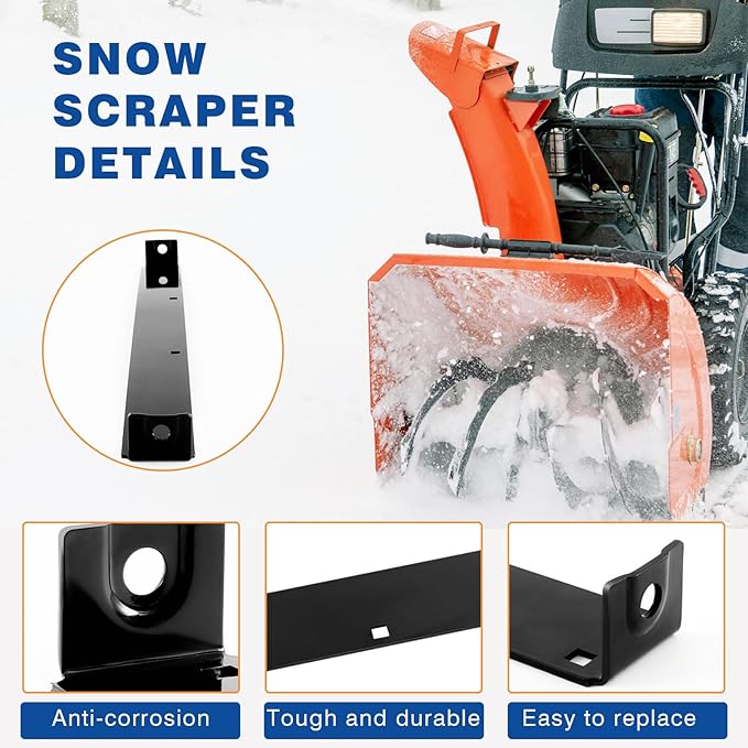 Zonon 2 Pcs 790-00120-0637 Shave Plate for Snow Throwers, Replaces 753-0625, 784-5581, 790-00120, 784-5581a and 784-5581a-0637(22”)