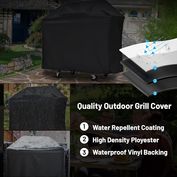 4-Burner Propane Gas BBQ Grill with Side Burner, 51000 BTU Stainless Steel Gas Grill with Rain Cover for Outdoor, Camping, Barbecue Grilling Backyard Cooking (4+1 burner)
