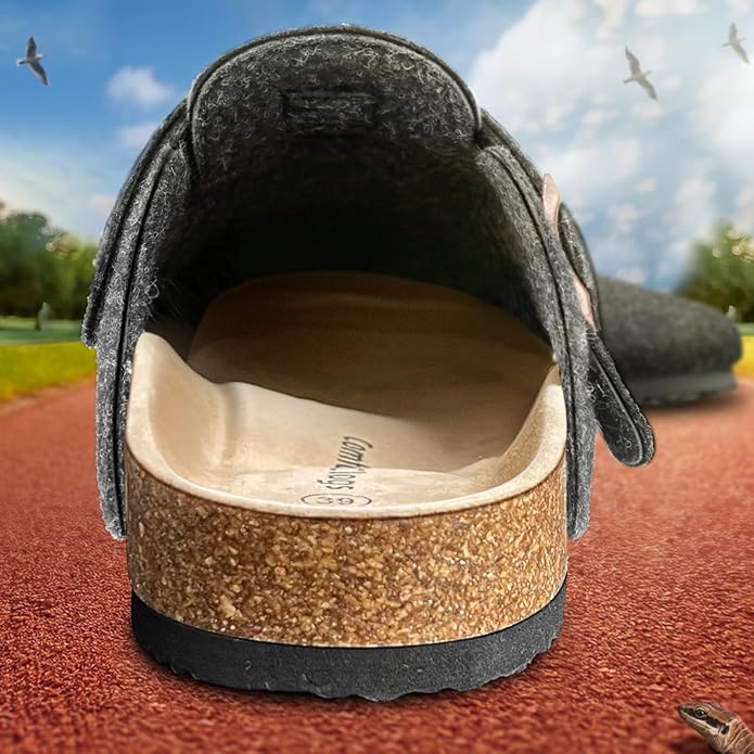 BULLIANT Comfort Clogs Slippers Sandals Nurse Work Shoes Unisex for Men Women with Cushioned Cork-Footbed