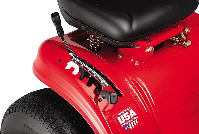 Craftsman 42" Gas Riding Lawn Mower with 17.5 HP* Briggs and Stratton Single-Cylinder Engine, Gas Lawn Tractor with 7-Speed Transmission, Red/Black