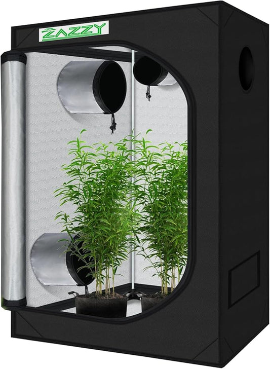 zazzy Tent for Plants Indoor, 48"x24"x60" Grow Tents Plant Tent 600D Mylar Reflective Grow Tent for Hydroponics Indoor Growing 4x2