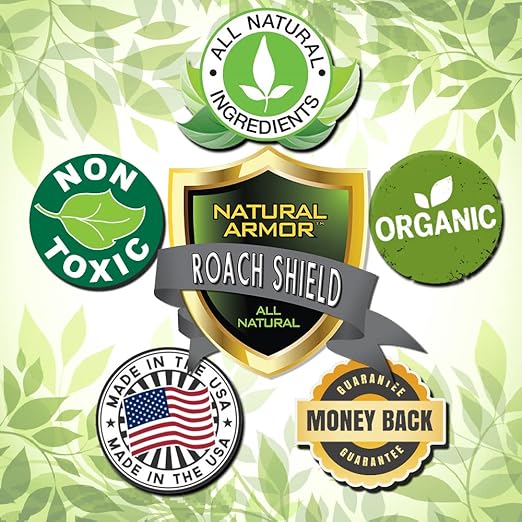 Roach Killer and Peppermint Repellent for Roaches & Cockroaches -All Natural & Safe Spray for Indoor/Outdoor Infestations - Natural Armor Roach Shield, 128 Oz Gallon, Ready to Use w/Trigger Sprayer