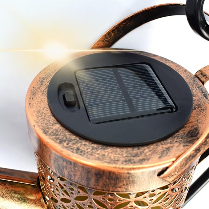 ZKLiLi Solar Watering Can with Cascading Lights Garden Decorative, Waterfall Outdoor Waterproof, Hanging Solar Lantern, Yard Decor,Gifts for Mom Grandma Women Birthday
