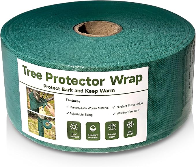 Emycool 328ft Tree Wraps to Protect Bark, Tree Wrap for Damaged Bark, Tree Trunk Wrap to Keep Plants Warm and Tree Trunk Protectors from Deer and Animal, Durable and Effective