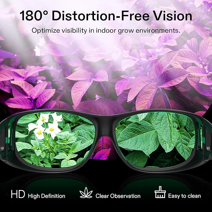VIVOSUN Indoor Hydroponics LED Grow Room Glasses with Glasses Case