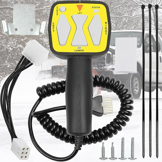 Snowplow Handheld Controller Fit for Meyer Diamond Snow Plow Blade E-47 | E-60 | E-57 | 56462 , OE RP1306901, Straight Blade Plows, 6 Pin Plug Hand Held Controller