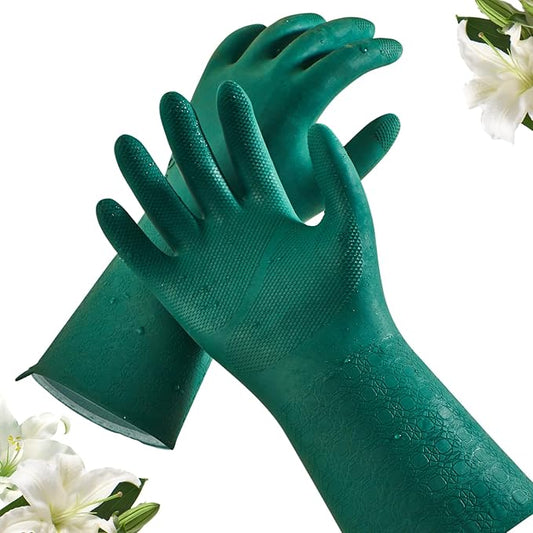 Vgo... Extra Long Gardening Gloves with Fresh Rich Aromas,Waterproof,Slip-Resistant,Chemical-Resistant Glove for Gardening,Outdoor Work(TP1117)