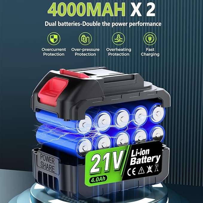 Mini Handheld Leaf Blower Cordless with 2×4.0Ah Battery and Charger,500,000 RPM,Extended Nozzle, Lightweight Small Turbo Jet Blower for Patio,Lawn,Yard,Snow Leaves and Dust Car Dryer 002