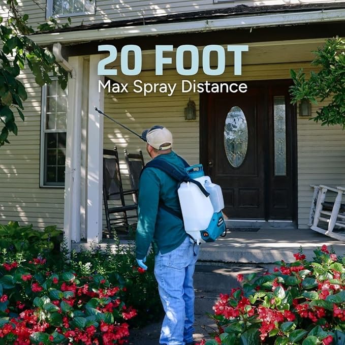 Tornado 4-Gallon Battery Powered Backpack Sprayer (2025 Model) – Lawn & Garden Sprayer, Compatible with FlowZone, DeWalt, Milwaukee, Makita & Bosch Batteries TOOL ONLY (Battery Not Included)