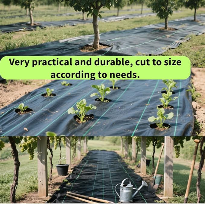 Weed Barrier Fabric Heavy Duty 6FT x 300FT - Premium Landscape Fabric for Weed Control, High Permeability for Agriculture, Gardening, Construction & Driveways