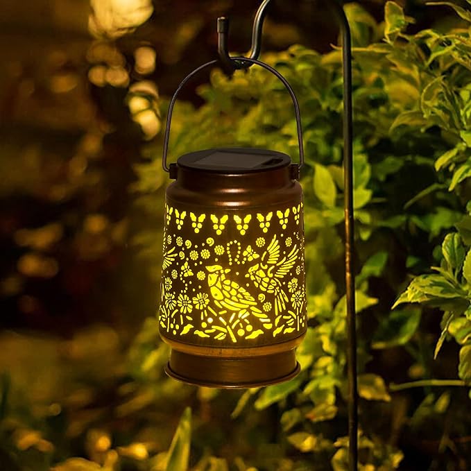 Cardinal Lover Gifts for Mom/Grandma/Women/Sister Cardinal Solar Light Gifts Mother Day Gift Solar Lanterns Outdoor Waterproof Cardinal Lights Led Mason Jar Hanging Lamps Decor for Garden Yard Patio
