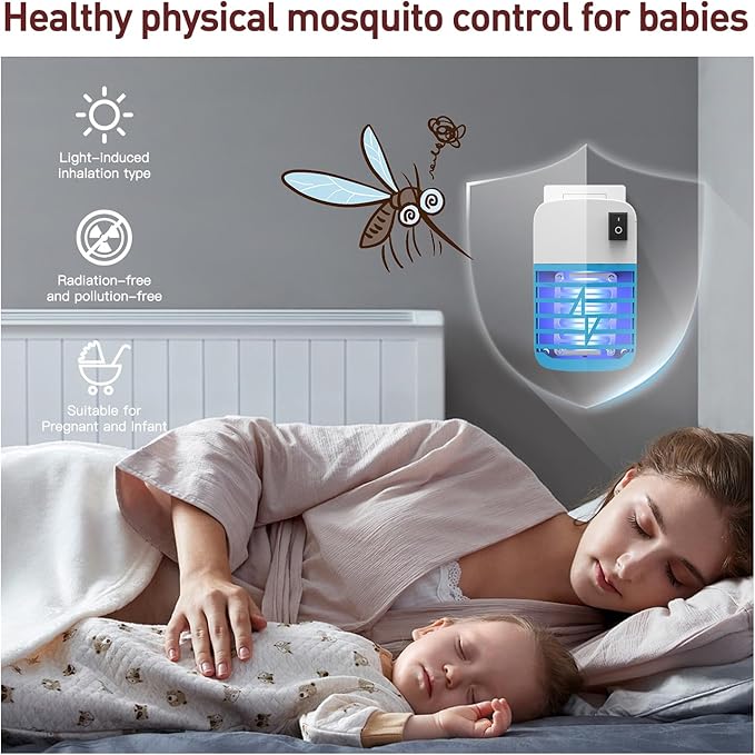 Bug Zapper Indoor, Fly Trap for Indoors, Electronic Mosquitoes Killer Mosquito Zapper with Blue Lights for Living Room, Home, Kitchen, Bedroom, Baby Room, Office(6 Packs)