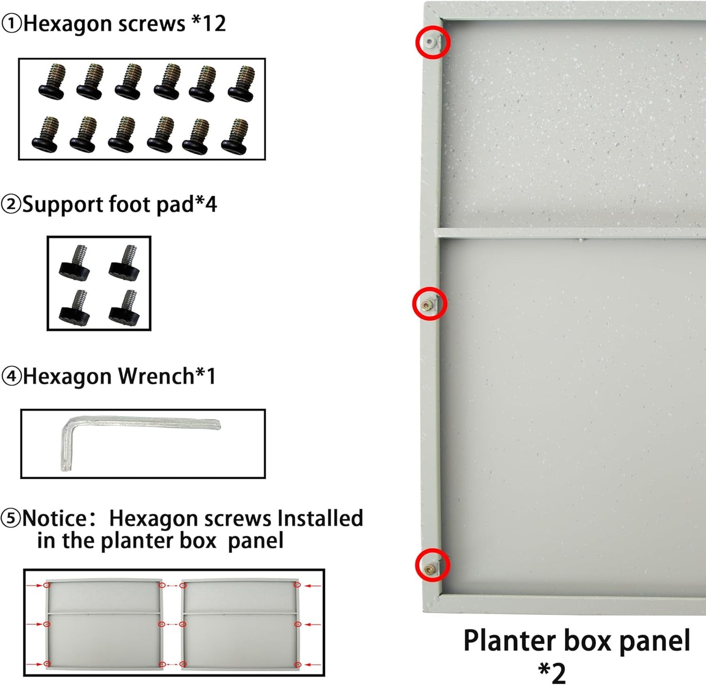 Metal Planter Box Rectangular Planter, 35.5" Lx 10" Wx 28" H Terrazzo White Large Planters with Drainage Holes, Galvanized Steel Tall Planters for Patio/Porch