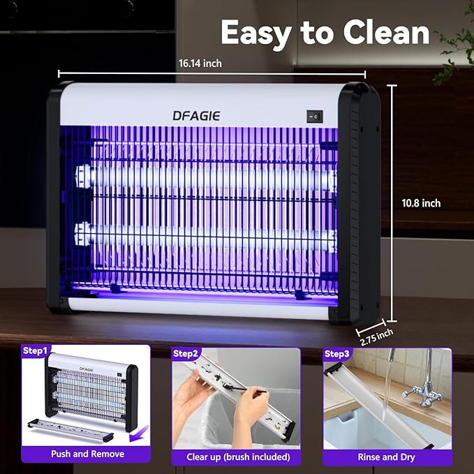 Indoor Bug Zapper Plug in, Mosquito Killer, Fly Traps Fly Zapper, 2800V Electric Bug Zapper, Flying Insect Trap for Bedroom, Kitchen, Living Room, Bathroom