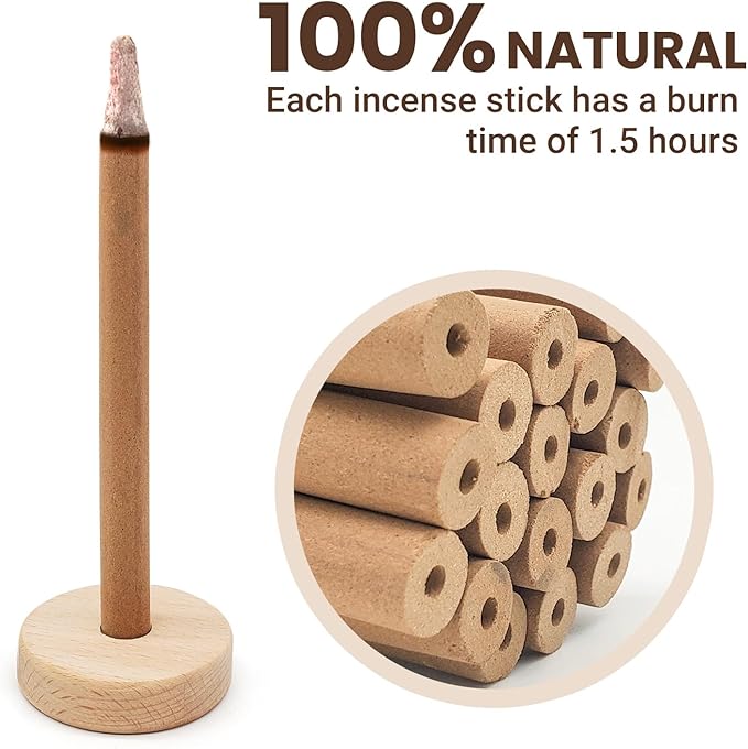 Hollow Citronella Incense Sticks with Natural Ingredients Citronella Lemongrass and Rosemary Oil Help You Better Enjoy Outdoor Life (18 Sticks)