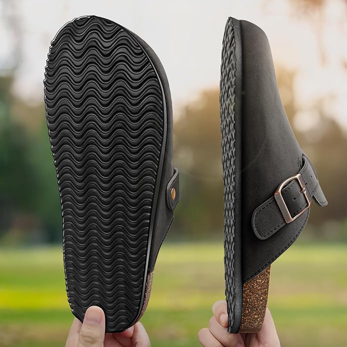 BULLIANT Comfort Clogs Slippers Sandals Nurse Work Shoes Unisex for Men Women with Cushioned Cork-Footbed