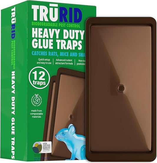 Mouse Traps and Rat Trap – 12 Pack Glue Mouse Traps Indoor for Home, Pre-Baited Strong Adhesive Boards, Safe Pest Control, Trampas para Ratones for Indoor Use