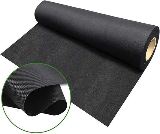 Agfabric Non-Woven Weed Barrier 4'x100' 1.5oz Landscape Ground Cover for Gardening Mat and Raised Bed, Black