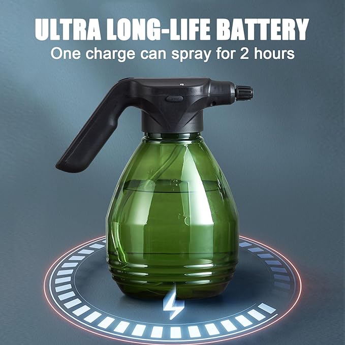 Battery Powered Sprayer 2.4 Gallon and 34 Ounce Set, Electric Garden Sprayer With 4 Nozzles, Adjustable Shoulder Strap, Retractable Wand for Weed, Yard, Lawn and Garden