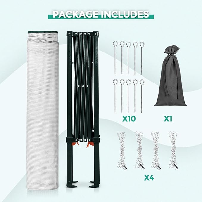 EAGLE PEAK Instant Pop-up Greenhouse, Indoor Outdoor Plant Gardening Green House, Roll-Up Zipper Doors and Side Windows, Walk in 6x4 ft, PE Cover, White/Clear