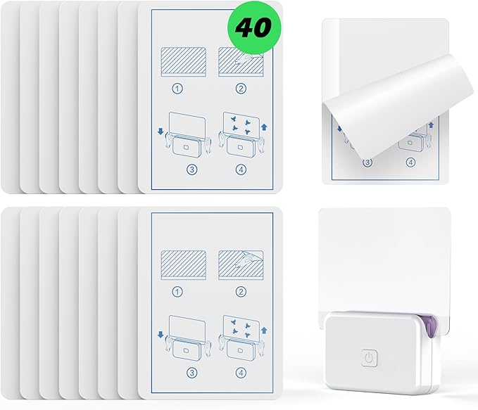 40 Packs Refill Card(Refills Only) for Plug in UV Light Fly Trap, Sticky Board Refills for LFSYS Plug-in Fly Trap