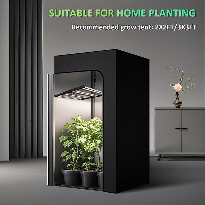 BLOOMINGREEN LED Grow Light for Indoor Plants Full Spectrum, 240W Plant Growing Light with Samsung Diodes, Plant Grow Lamp for Greenhouse Veg Seed, 4-Level Brightness Dimmable, Coverage 2X2/3X3FT