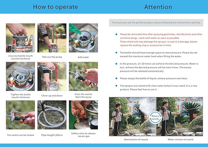 CLICIC 2.5 Gallon Stainless-Steel Sprayer, Professional Backpack Sprayer