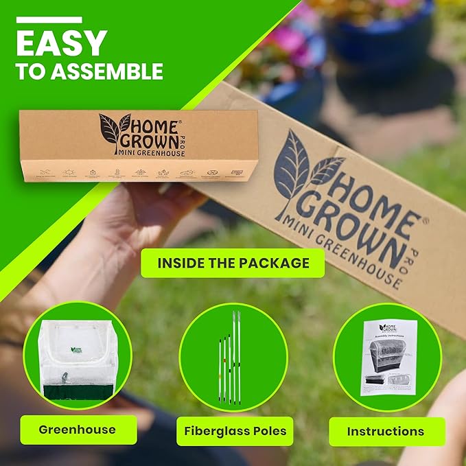 Portable Mini Indoor Greenhouse - Perfect Greenhouses for Outdoors & Indoors Gardening, 24''x22''x12'' Small & Heavy Duty Green Houses for Outside - Ideal Green House Planter for Herbs