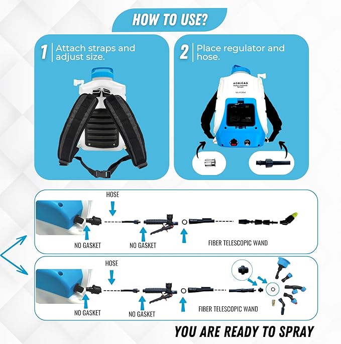 4.2 Gallon Battery Powered Sprayer with Cart - Wheeled Cart Sprayer for Lawn & Garden with Adjustable Nozzles and Backpack, High-Pressure Spray Hose for Weeding and Cleaning