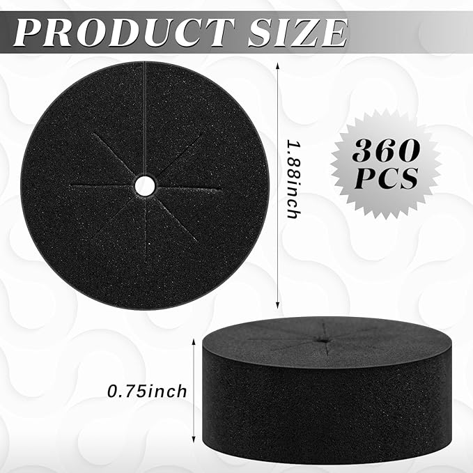 Lallisa 120 Pcs Clone Collars 2 Inch Foam Inserts for Hydroponic Cloning Machines Fits 2" Net Pots Reusable Collars for Hydroponics Plant Germination in DIY Cloner and Clone Machines (Black)