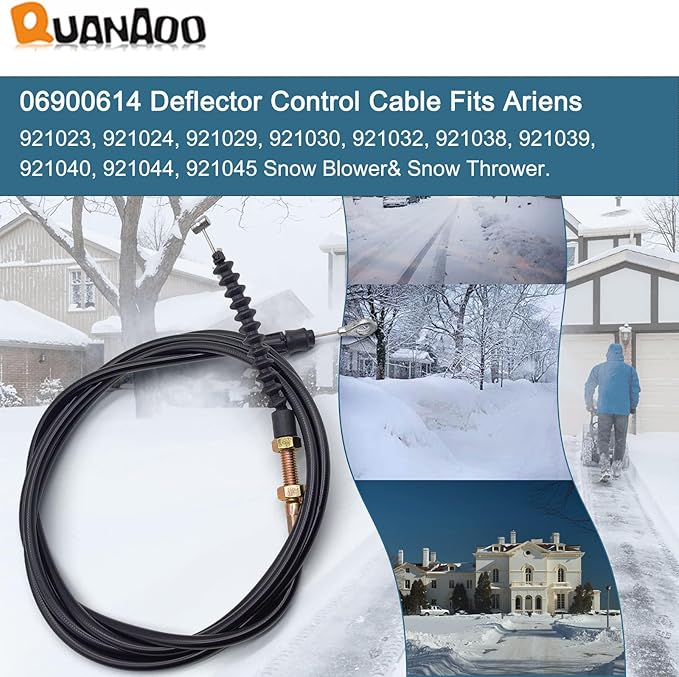 Deflector Control Cable 06900614 for Ariens Deluxe 24" 28" 30" 32" Platinum SHO 24" 30" AX 254cc Engine Snowblower Replace Gravely 885912 Snow Blower Replacement Chute Deflector Cable